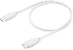 Изображение товара Кабель-удлинитель USB2.0 Buro USB2.0-AM-AF-0,75M,  USB A(m) -  USB A(f),  0.75м,  белый [usb2.0-am-af-0,75m ]