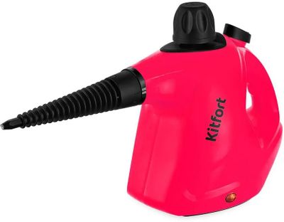 Пароочиститель ручной KitFort КТ-9138-1,  черный/розовый