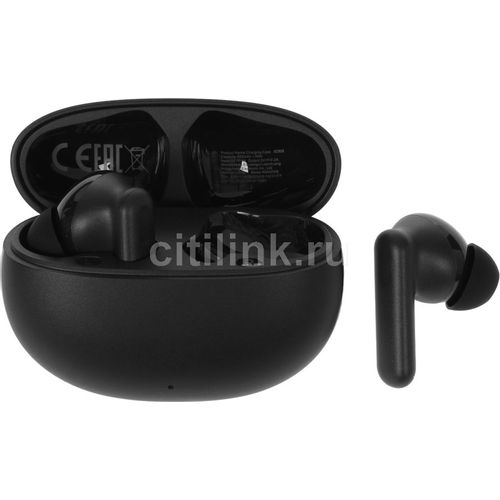 Наушники REALME Buds Techlife, Bluetooth, внутриканальные, черный [6975840261383]