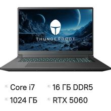 Изображение товара Ноутбук игровой THUNDEROBOT Range 17 G2 Pro, 17.3", IPS, Intel Core i7 13620H 2.4ГГц, 10-ядерный, 16ГБ DDR5, 1ТБ SSD,  NVIDIA GeForce  RTX 5060 для ноутбуков - 8 ГБ, TGP 115Вт,  FreeDOS,  черный [jt009f00kru]