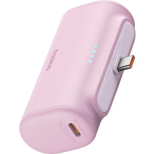 Внешний аккумулятор (Power Bank) BASEUS Compact Fast Charging, 5000мAч, розовый [p10068306413-00]