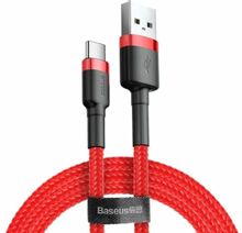 Изображение товара Кабель BASEUS Cafule,  USB Type-C (m) -  USB-A,  2м,  красный / черный