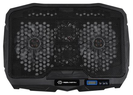 Подставка для ноутбука Digma D-NCP170-4, 17", 390х280х28 мм, 2хUSB, вентиляторы 4 х 70/125 мм, 750г, черный