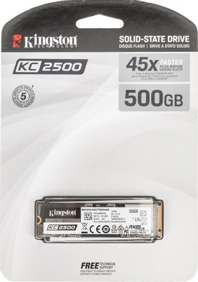SSD накопитель Kingston KC2500 SKC2500M8/500G 500ГБ, M.2 2280, PCIe 4.0 ...