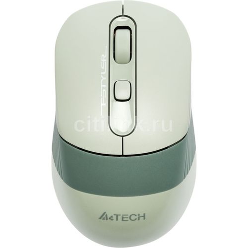 Мышь беспроводная A4TECH Fstyler FB10C, Bluetooth/Радио, оптическая, USB, 2000dpi, зеленый [fb10c matcha green]