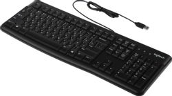 Клавиатура Logitech K120, проводная, мембранная, с гравировкой, черный