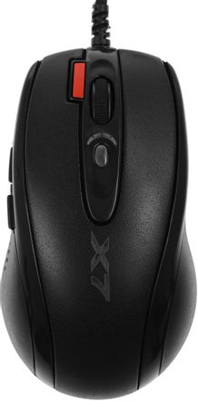 Мышь проводная A4TECH X-7120, игровая, оптическая, USB, 2000dpi, черный [x-710bk+x7-200mp]