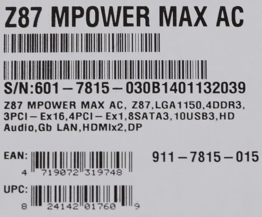 Mpower max z87 deals
