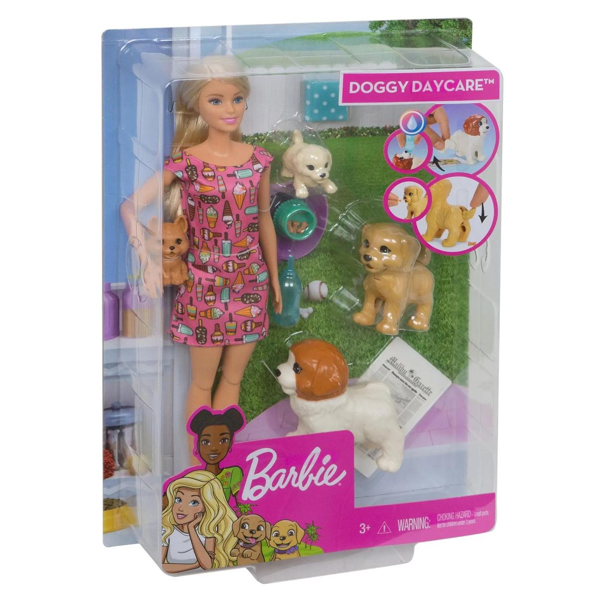 Характеристики Игровой набор Barbie Семья Barbie и щенки [fxh08](плохая  упаковка) (1462266) смотреть в СИТИЛИНК