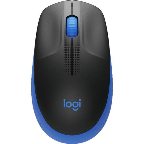 Мышь беспроводная Logitech M190, радио, оптическая, USB, 1000dpi, черный и синий [910-005907]