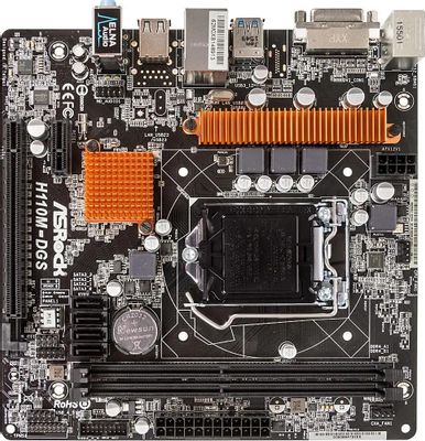 Материнская плата ASROCK H110M-DGS, LGA 1151, Intel H110, mATX, Ret