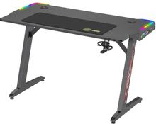 Стол игровой Cactus CS-GTZ-BK-RGB, ДСП, черный