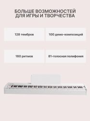 Цифровое фортепиано TESLER STZ-8825, белый