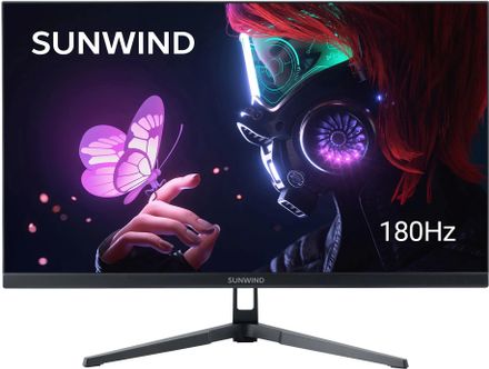 24.5" Монитор SunWind SM-25FI401,  1920x1080,  IPS,  180Гц,  1хHDMI,  1хDP,  черный [*sm25sg01]