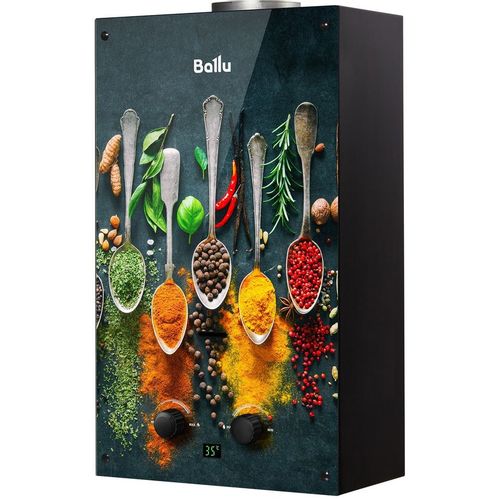 Водонагреватель проточный Ballu Fiery Glass Curry GWH 10, газовый