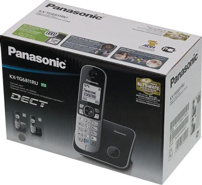Радиотелефон Panasonic KX-TG6811RUM, серый металлик – купить в Ситилинк ...