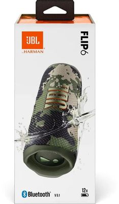 Колонка портативная JBL Flip 6, 30Вт, камуфляж [jblflip6squad] – купить ...