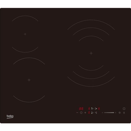 Электрическая варочная поверхность Beko HIC 63503TO, конфорок: 3 шт., стеклокерамика, независимая, черный