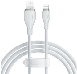Изображение товара Кабель BASEUS P10376301222-03, Lightning (m) - USB (m), 1м, 2.4A, белый Изображение товара Кабель BASEUS P10376301222-03, Lightning (m) - USB (m), 1м, 2.4A, белый