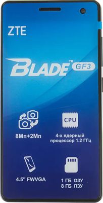 Обзор товара смартфон ZTE Blade GF3, черный (475996) в интернет ...
