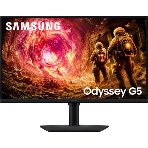 27" Монитор Samsung Odyssey G5 LS27FG502EIXCI, 2560x1440, IPS, 180Гц, 1хHDMI, 1хDP, черный