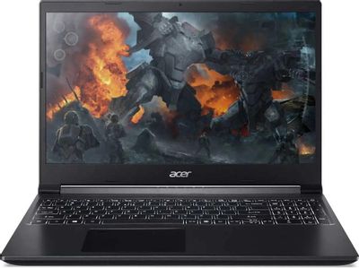 Ноутбук игровой Acer Aspire 7 A715-75G-74Z8 NH.Q88ER.004, 15.6", Intel Core i7 9750H 2.6ГГц, 6-ядерный, 8ГБ DDR4, 256ГБ SSD,  NVIDIA GeForce  GTX 1650 Ti - 4 ГБ, Eshell, черный