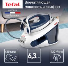Парогенератор Tefal Express Anti-Calc SV8001E1,  синий