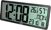 Изображение товара Термогигрометр LEVENHUK H80 черный с функциями часов и подсветкой