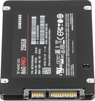 SSD Samsung 860 Pro MZ 76P256BW 256 2.5