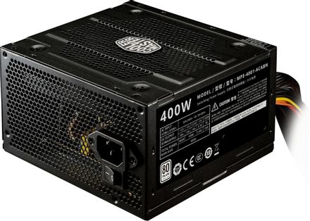 Блок питания Cooler Master Elite V4,  400Вт,  80 PLUS WHITE,  120мм, черный, retail [mpe-4001-acabn-eu]