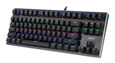 Клавиатура Acer OKW126, проводная, USB, механическая, черный [zl