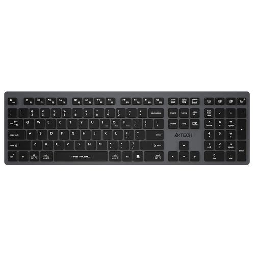 Клавиатура A4TECH Fstyler FBX50C, беспроводная, USB, Bluetooth/Радиоканал, ножничная, черный [fbx50c grey]