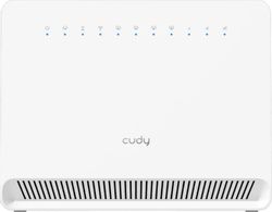 Wi-Fi роутер CUDY LT700E, Wi-Fi 5, AC1200, 3 LAN, 1 WAN/LAN, белый