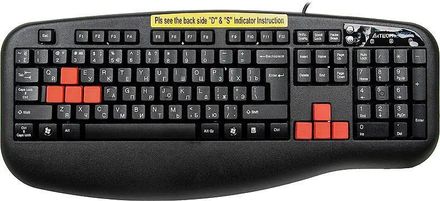 Клавиатура A4TECH X7-G600,  PS/2, c подставкой для запястий, черный [g600 ps]