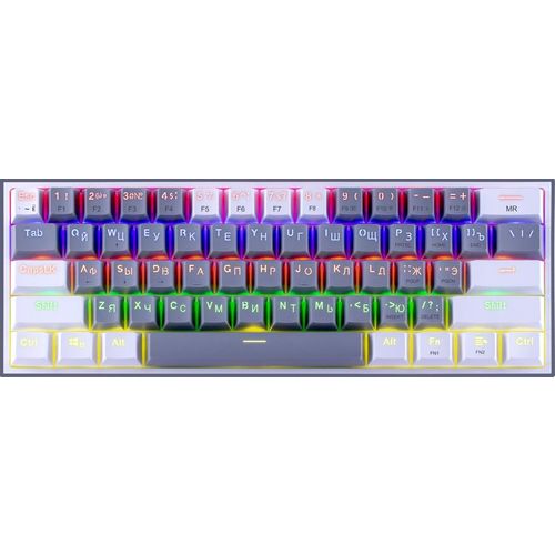 Клавиатура Redragon Fizz, проводная, USB, механическая, белый/серый [72602]