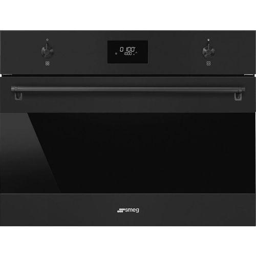 Встраиваемая микроволновая печь SMEG Classica SO4301M0N, 40л, 800Вт, черный
