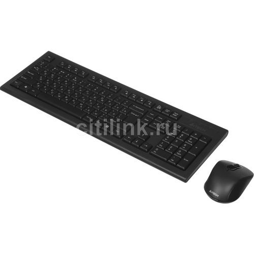 Комплект (клавиатура+мышь) A4TECH 7100N, USB, беспроводной, черный