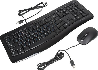 Комплект (клавиатура+мышь) Microsoft Comfort 3000, USB, проводной, черный [7zj-00023]