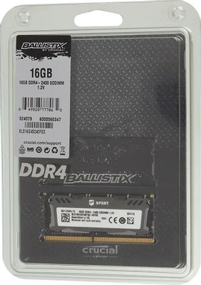 Crucial Ballistix Sport LT BLS16G4S240FSD DDR4 1x 16 2400 SO DIMM Ret 399937