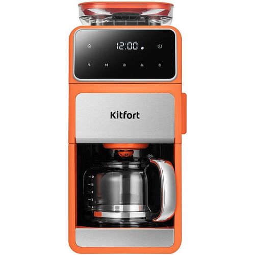 Кофеварка KitFort КТ-7622, капельная, оранжевый /черный