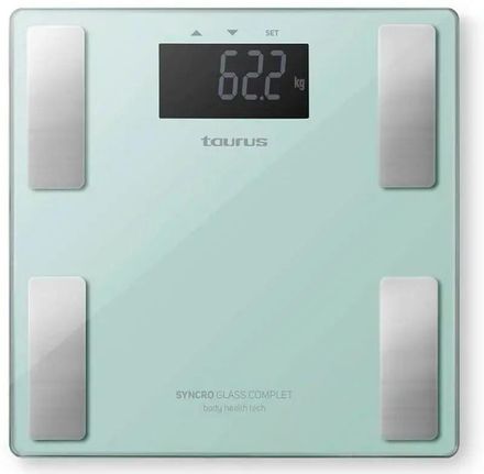Напольные весы TAURUS Syncro Glass Complet, до 180кг, цвет: голубой [990545000]