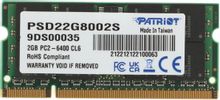 Изображение товара Оперативная память Patriot PSD22G8002S DDR2 2ГБ 800МГц SO-DIMM для ноутбуков