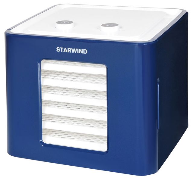 Сушилка для овощей и фруктов StarWind SFD6431,  синий,  6 поддонов