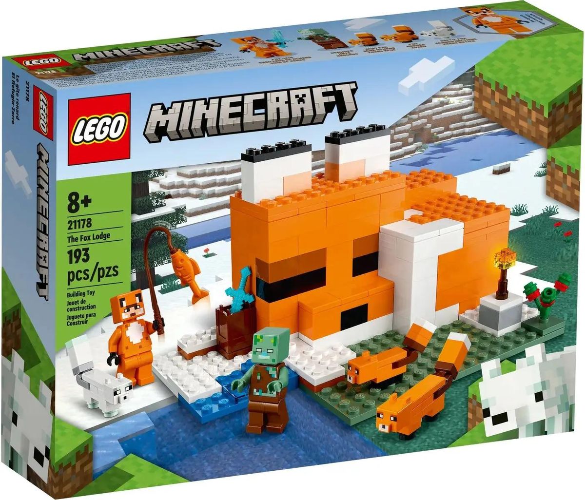 Характеристики Конструктор Lego Minecraft Лисья хижина, 21178 (1678437)  смотреть в СИТИЛИНК