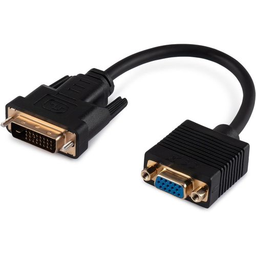 Переходник Buro DVI-D (m) — VGA (f), 0.23м, черный [bu-dvi-vga]