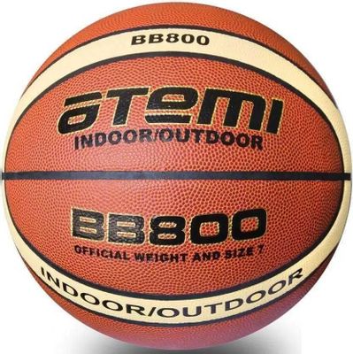 Мяч баскетбольный ATEMI BB800, для твердых покрытий, 7-й размер,  коричневый [00000101416]