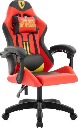 Кресло игровое Defender Legas, экокожа, до 120кг, механизм наклона спинки, шарнирные подлокотники, черный/красный