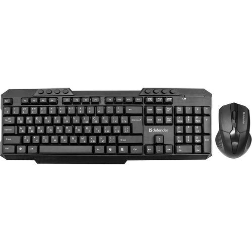 Комплект (клавиатура+мышь) Defender Jakarta C-805, USB, беспроводной, черный [45804]