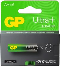 Изображение товара AA Батарейка GP Ultra Plus Alkaline 15AUPA21-2CRB6,  6 шт.