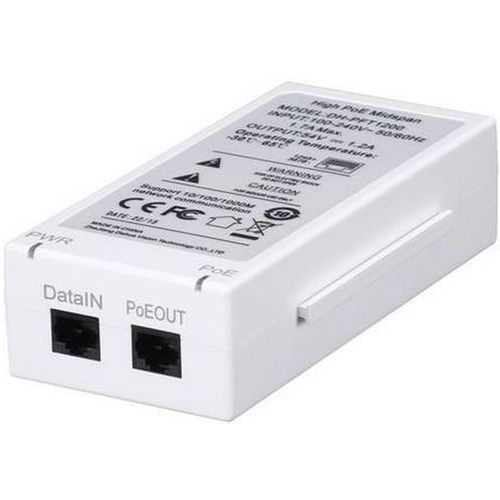Инжектор PoE Dahua DH-PFT1200 10/100/1000BASE-T 60Вт 100-240В (АС)